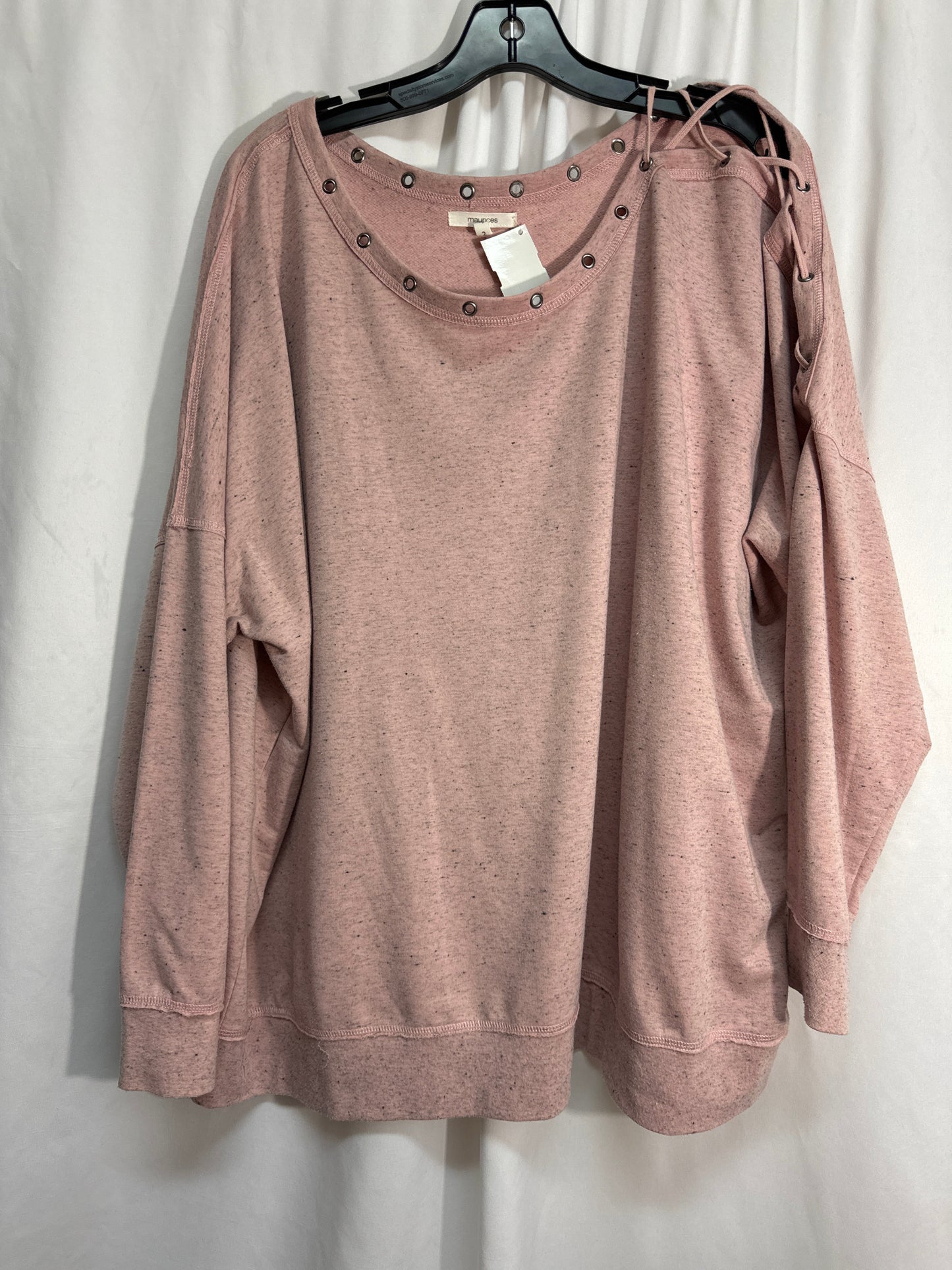 Top Long Sleeve By Maurices In Pink, Size: 2x