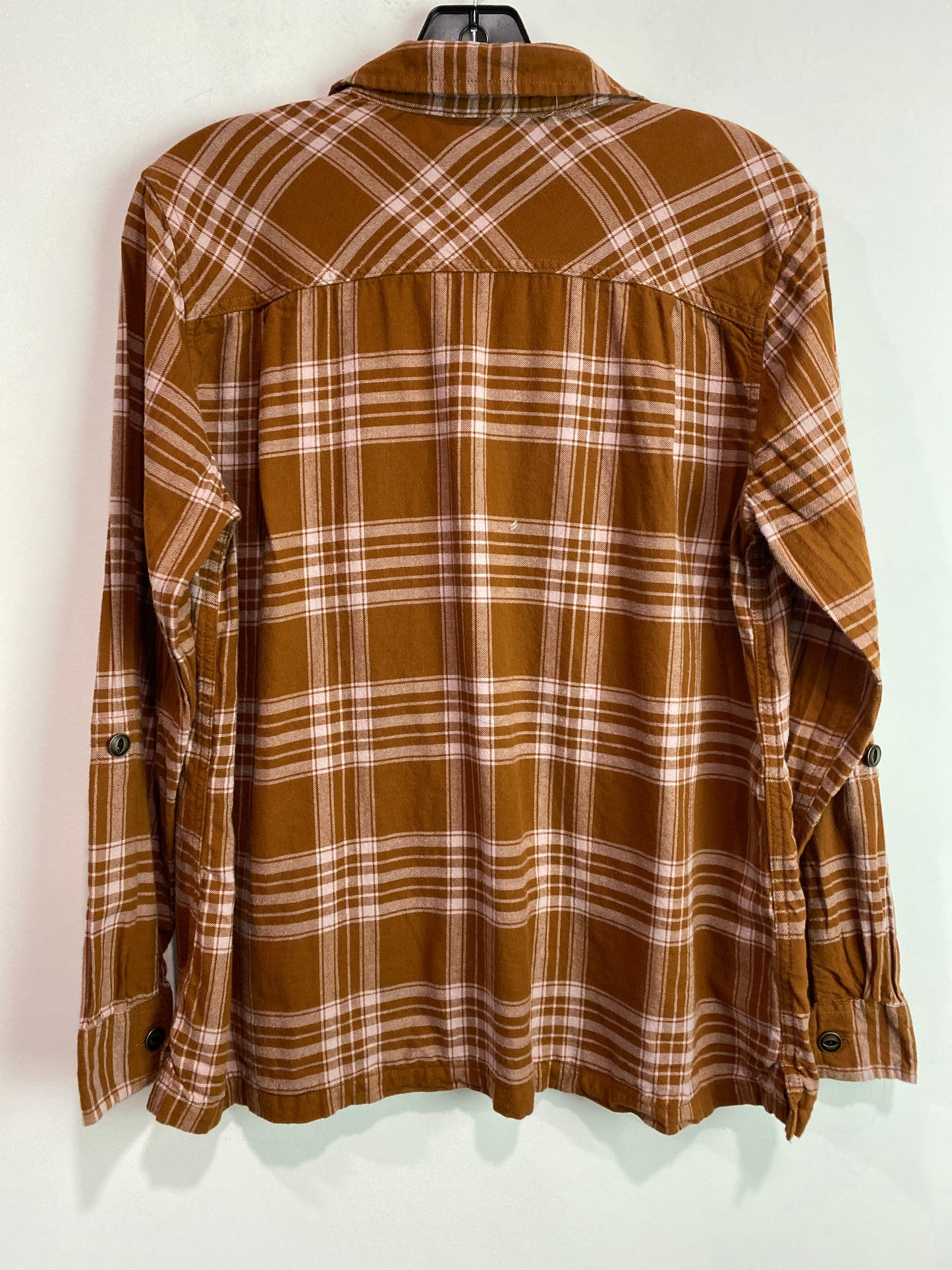 Top Long Sleeve By Eddie Bauer In Brown, Size: M