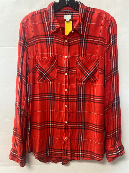 Top Long Sleeve By A New Day In Red, Size: L