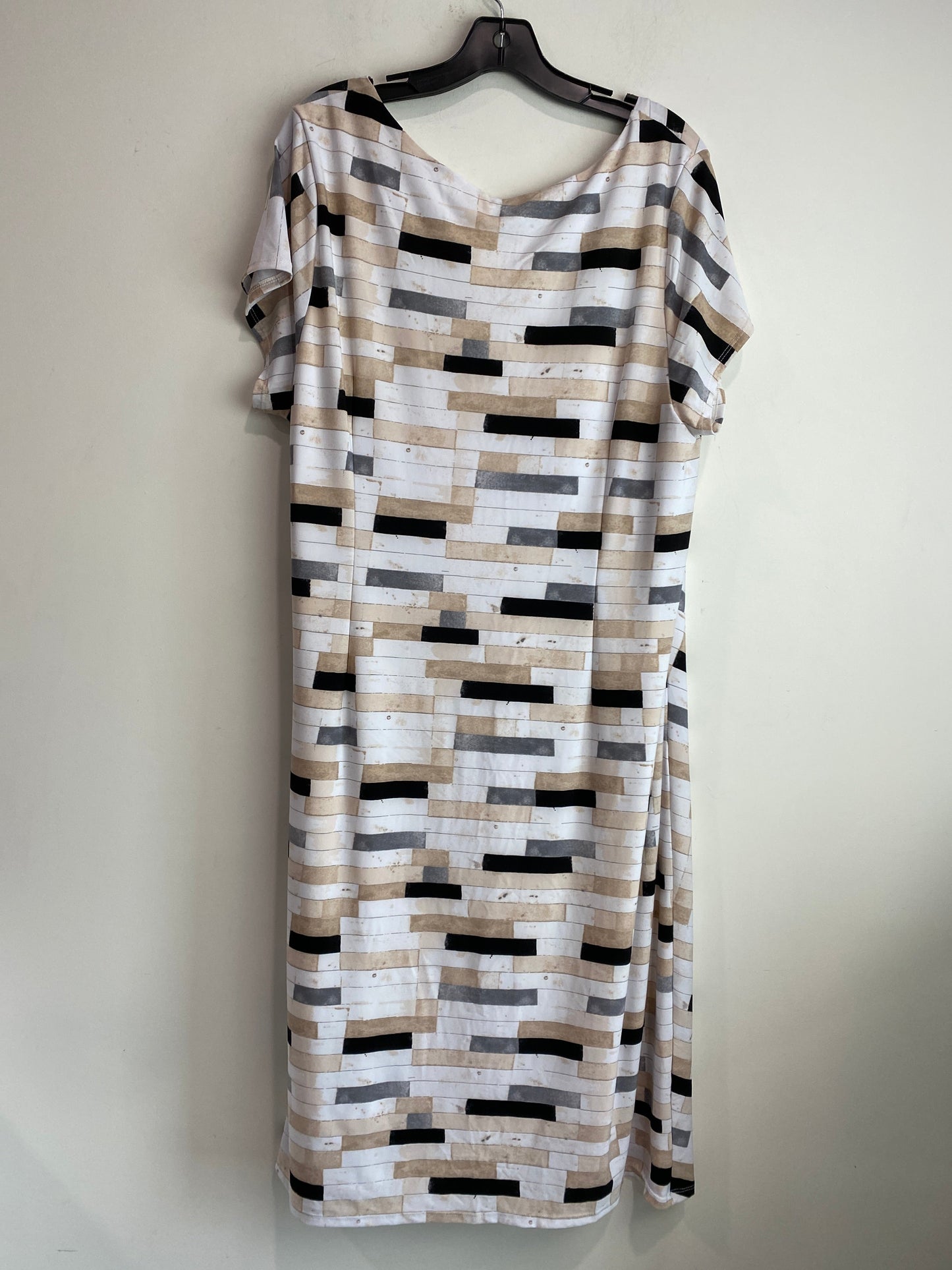 Dress Casual Midi By Cato In Beige, Size: 3x