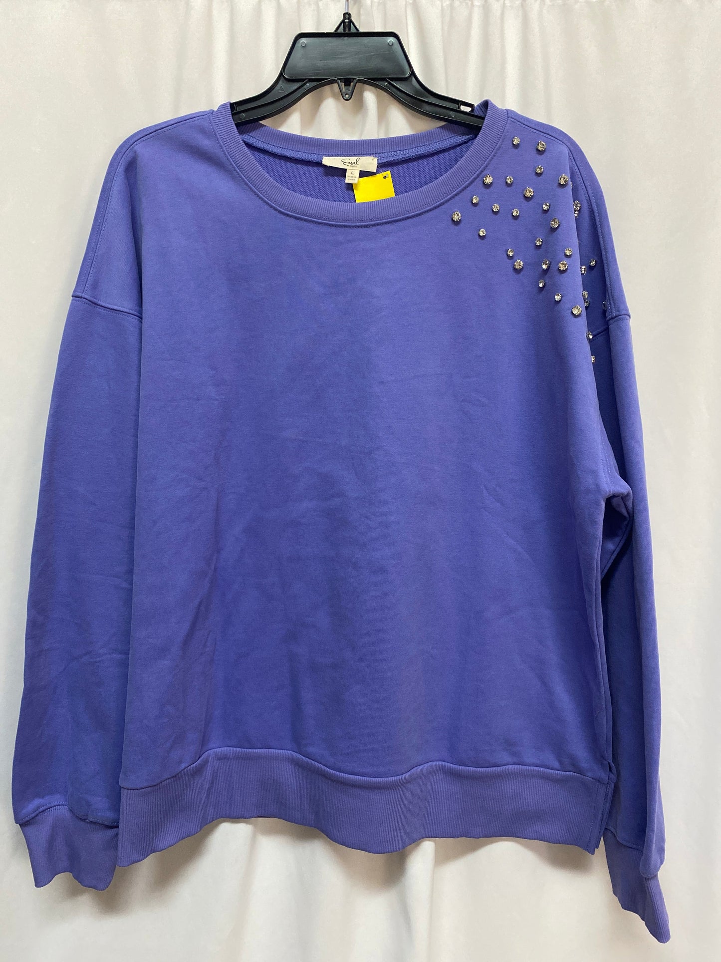 Top Long Sleeve By Easel In Blue, Size: L