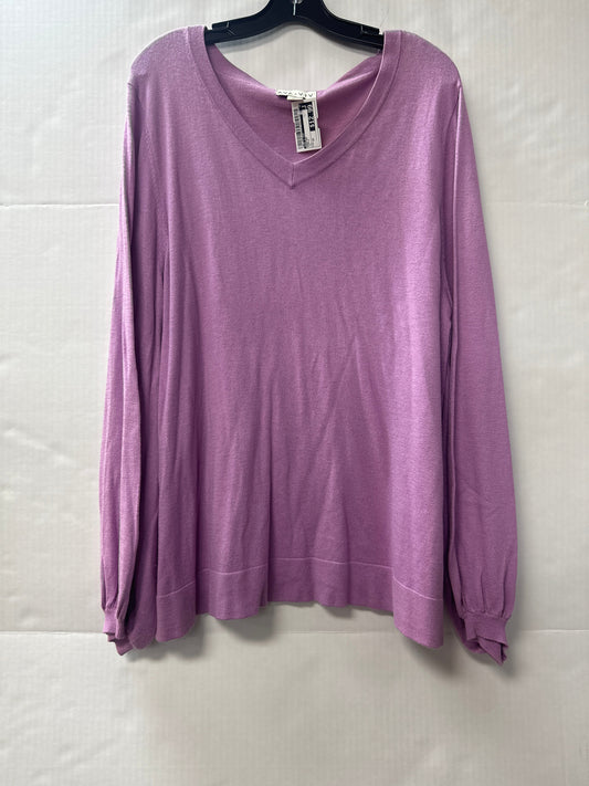 Sweater By Ava & Viv In Purple, Size: 1x