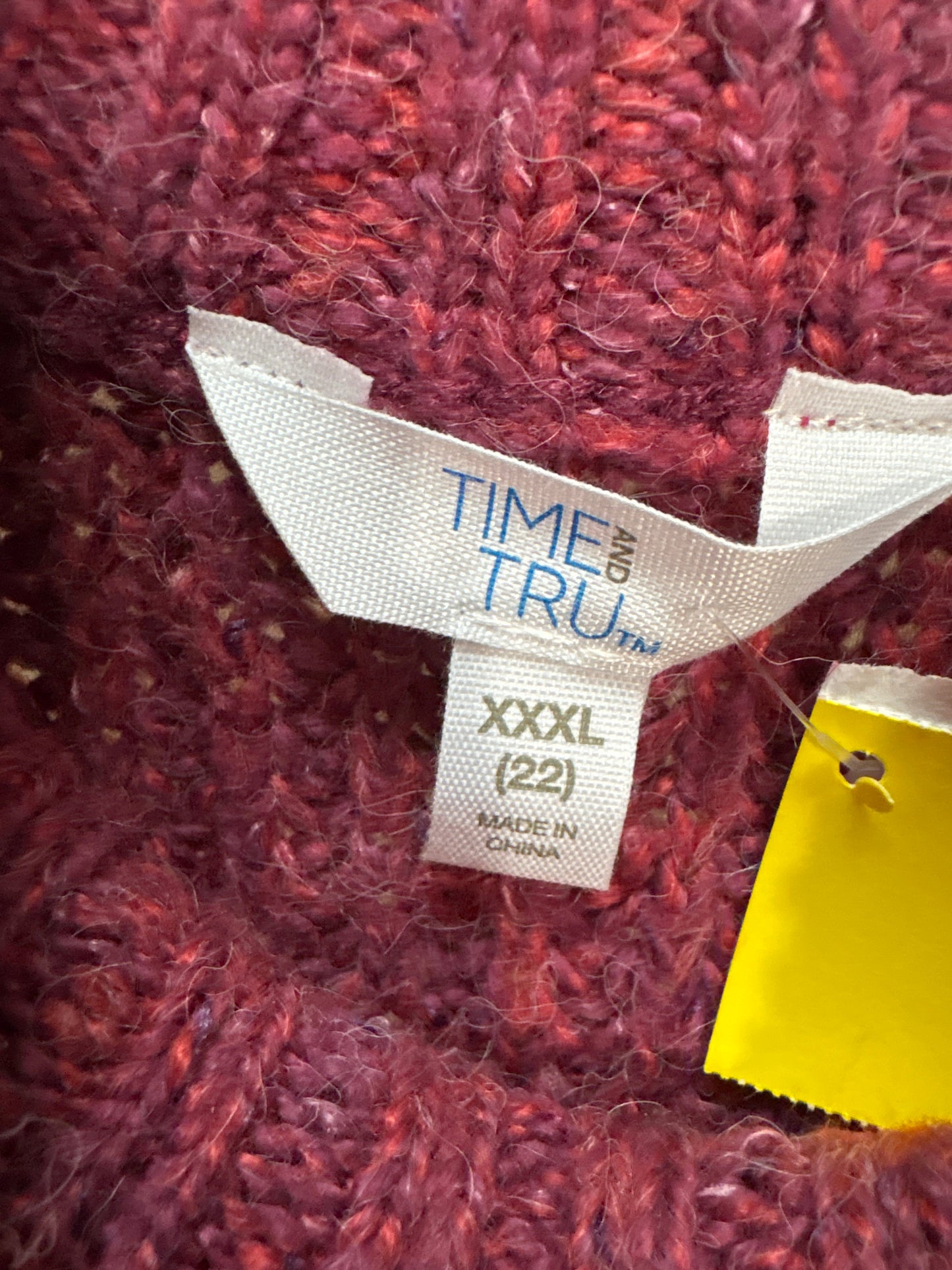 Sweater By Time And Tru In Purple, Size: 3x