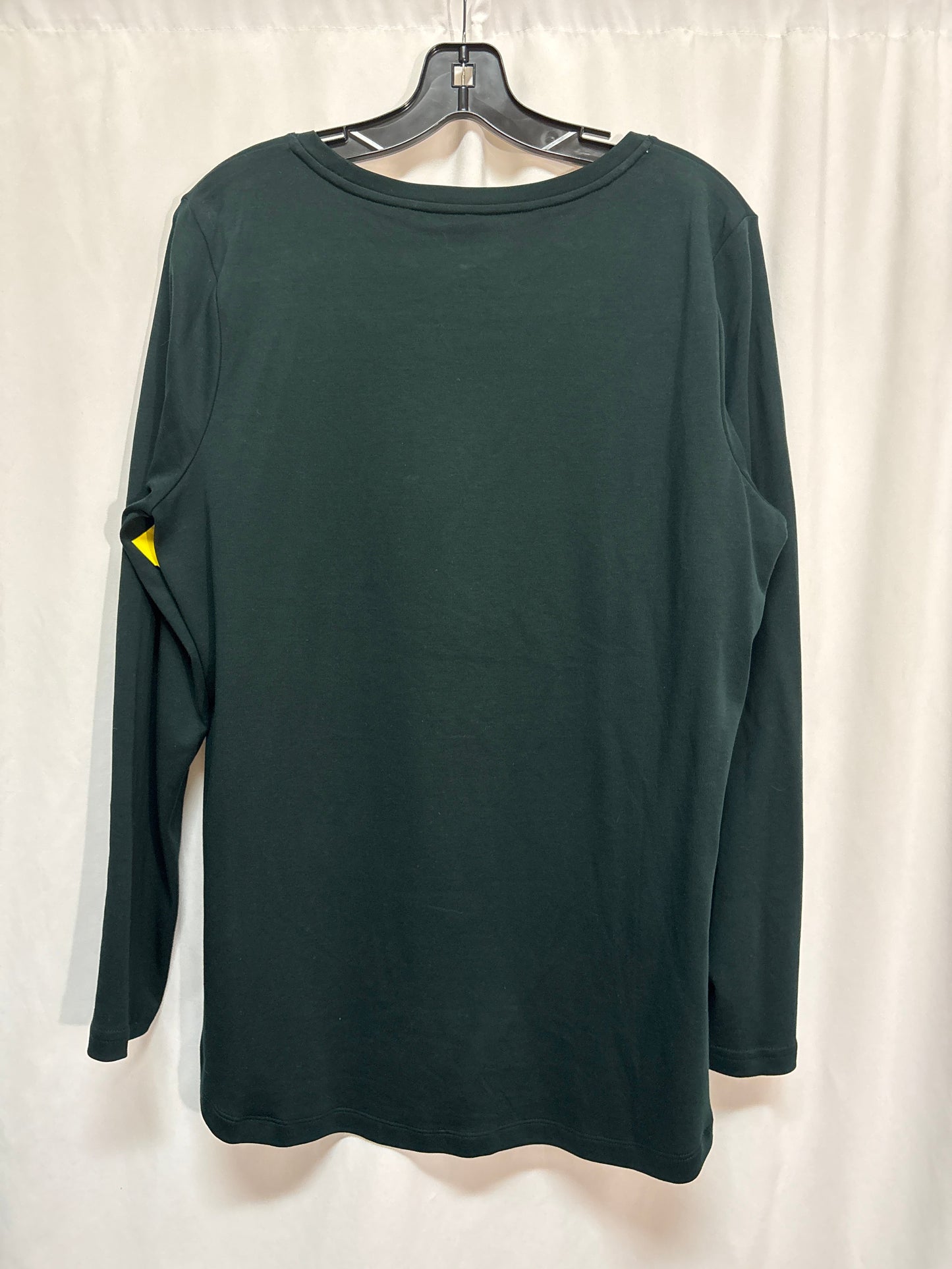 Top Long Sleeve By Isaac Mizrahi Live Qvc In Green, Size: L