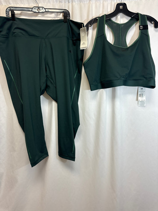 Athletic Pants 2pc By Adidas In Green, Size: 4x