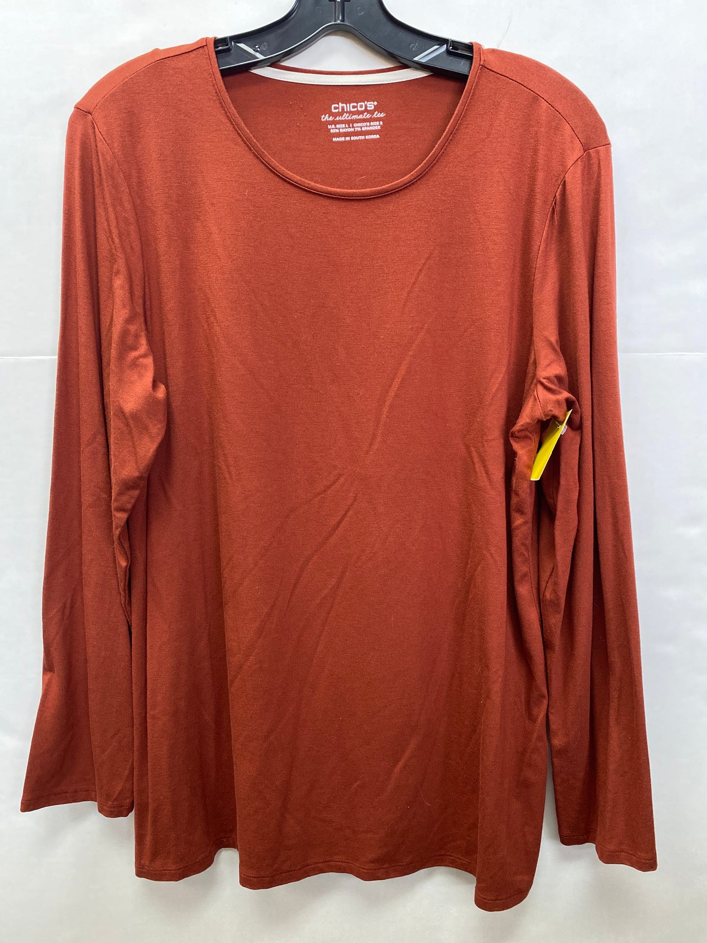 Top Long Sleeve By Chicos In Brown, Size: L