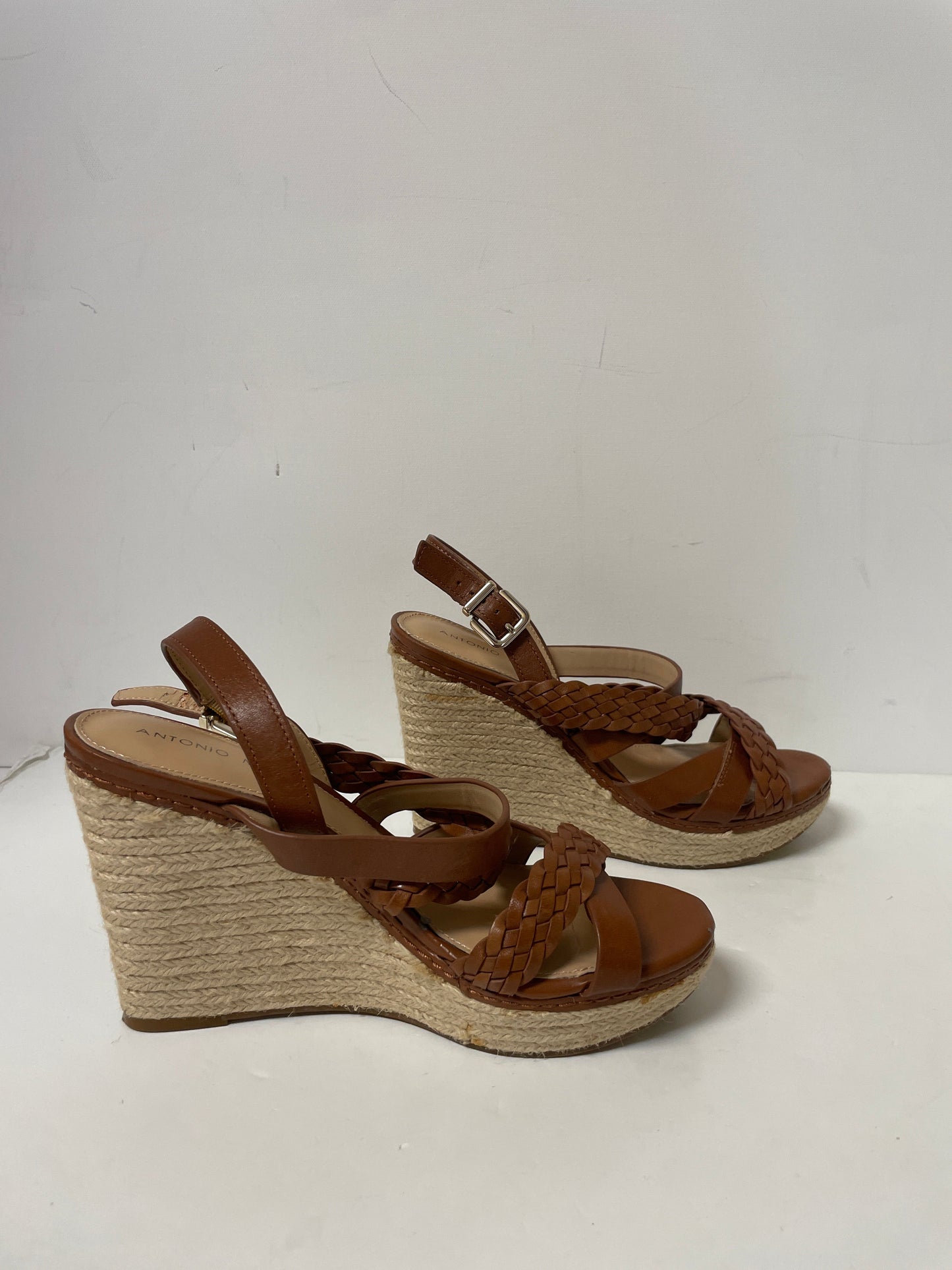 Sandals Heels Wedge By Antonio Melani In Brown, Size: 7.5