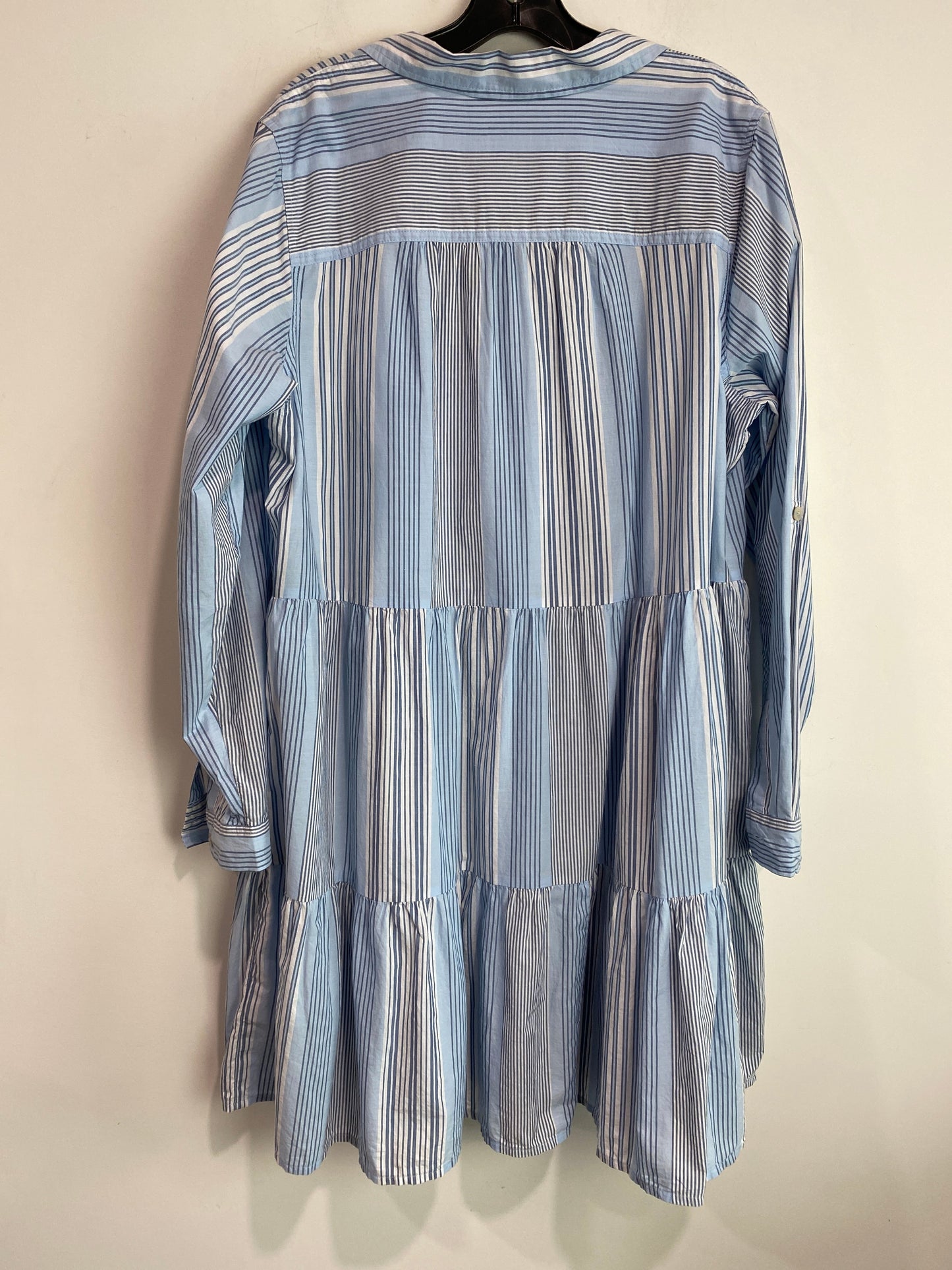 Dress Casual Midi By Time And Tru In Blue, Size: Xxl