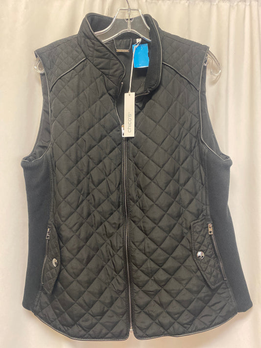 Vest Puffer & Quilted By Chicos In Black, Size: L