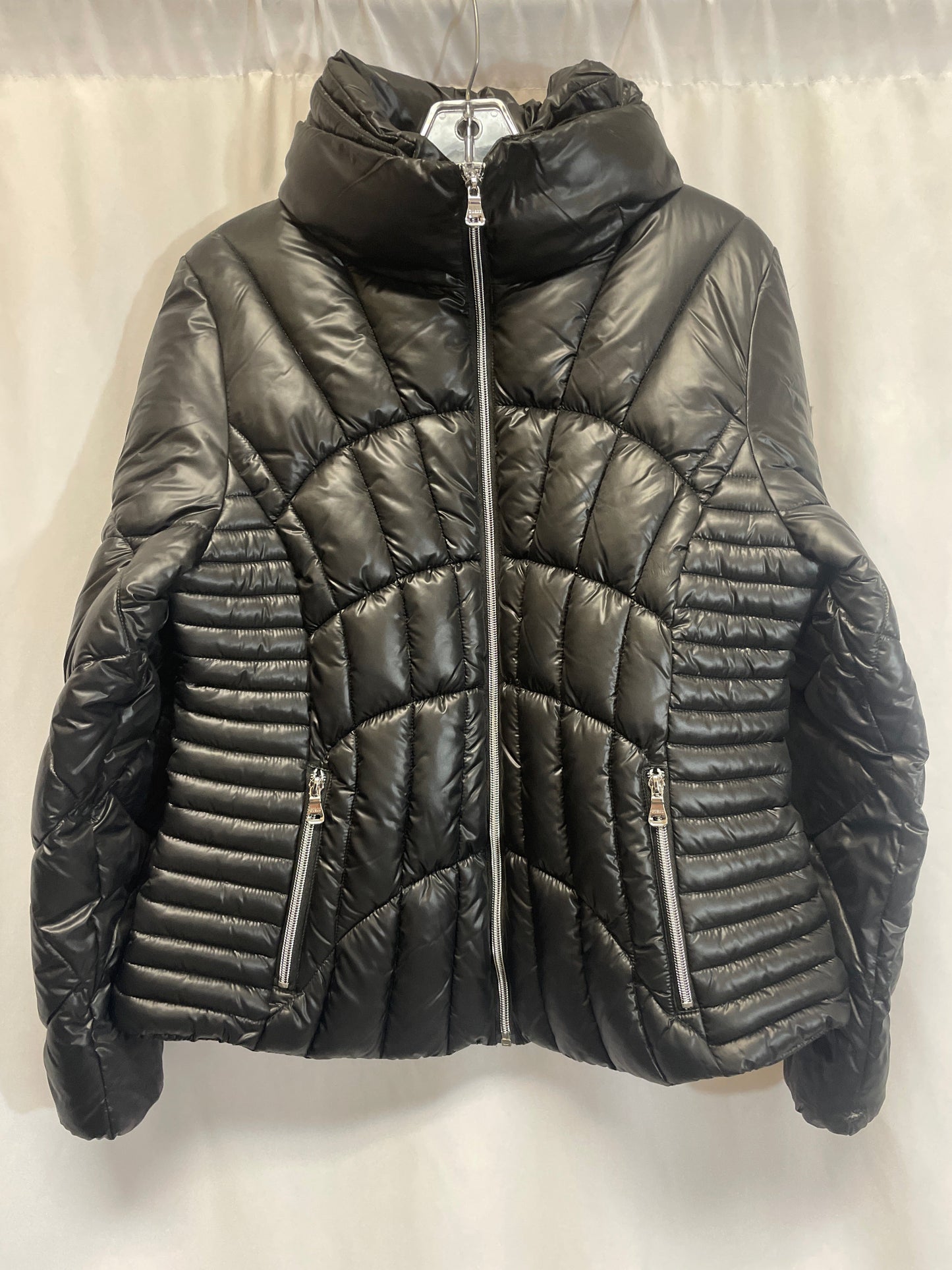 Coat Puffer & Quilted By Guess In Black, Size: L