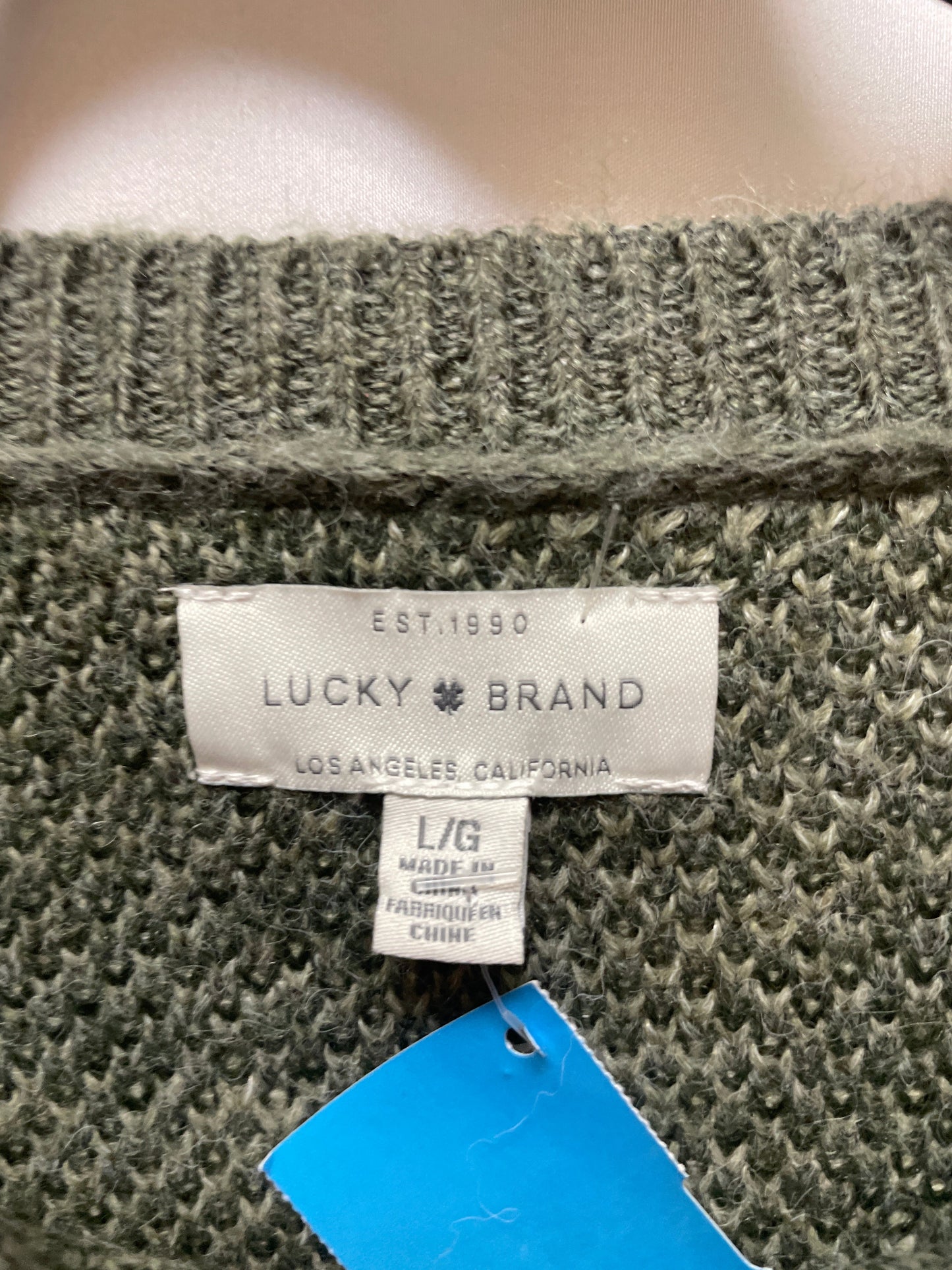 Sweater By Lucky Brand In Camouflage Print, Size: L