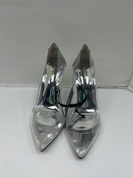 Shoes Heels Stiletto By Express In Silver, Size: 7