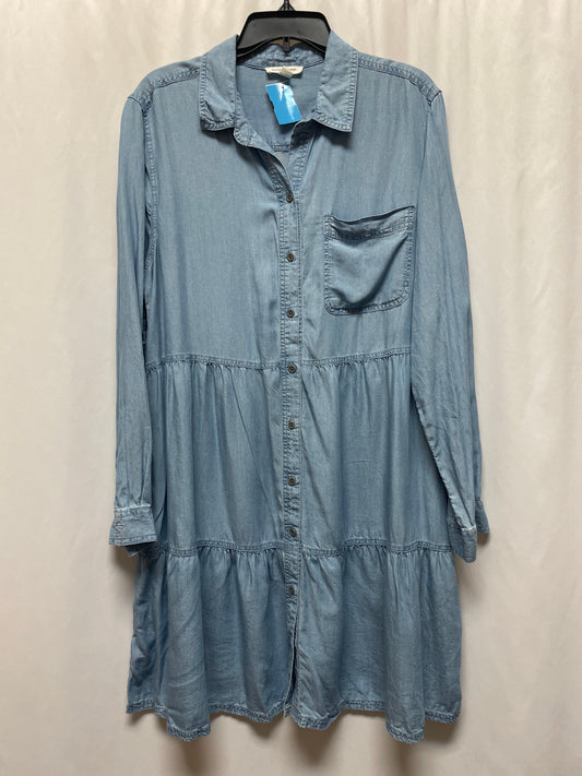 Dress Casual Midi By Beachlunchlounge In Blue Denim, Size: Xl