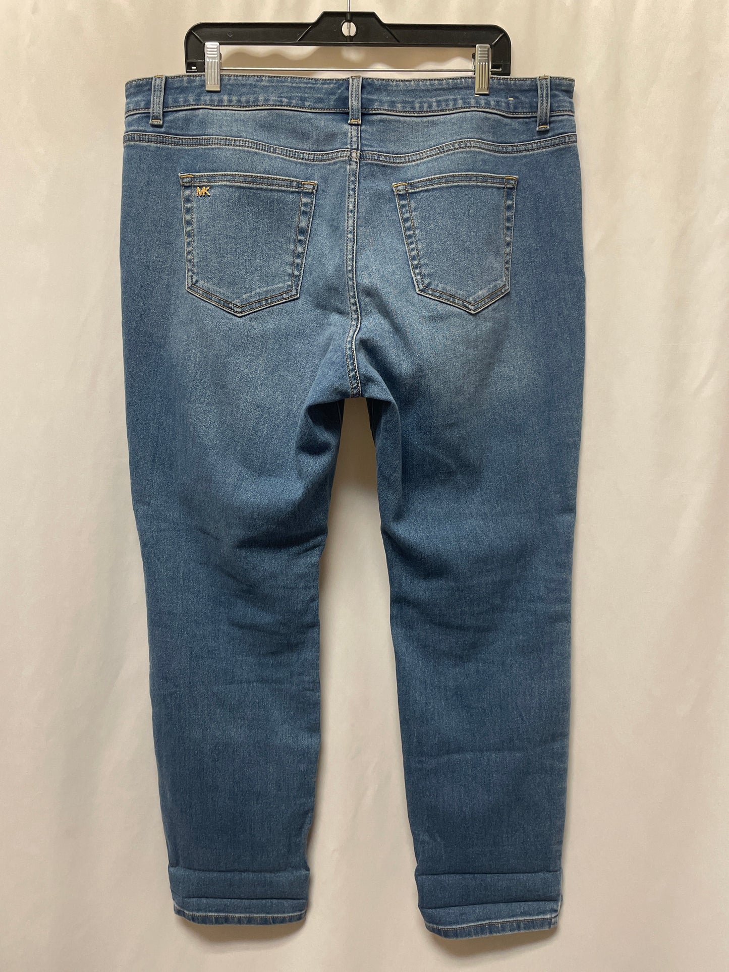 Jeans Straight By Michael By Michael Kors In Blue Denim, Size: 16