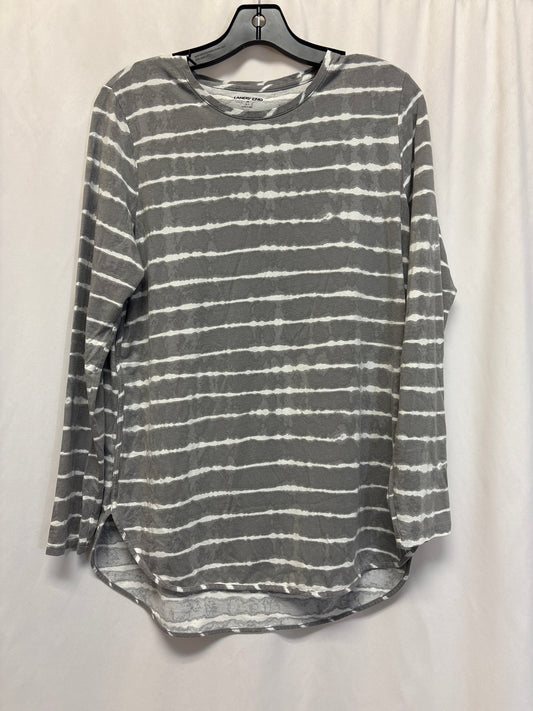 Top Long Sleeve By Lands End In Grey, Size: M