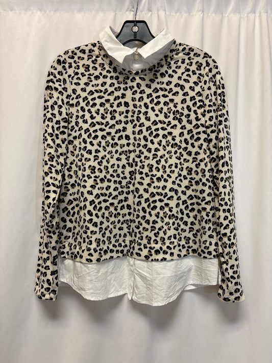 Top Long Sleeve By Zac And Rachel In Animal Print, Size: S