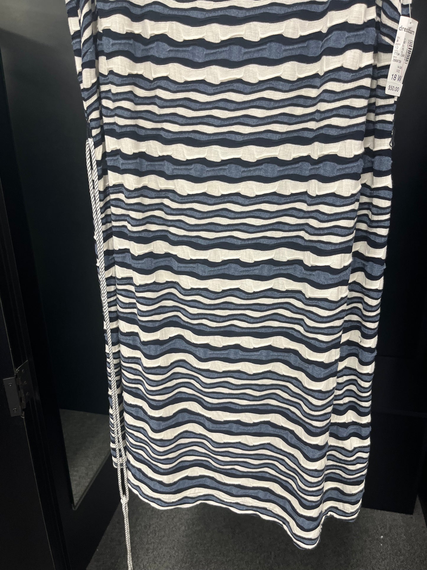 Dress Casual Midi By Roz And Ali In Striped, Size: 1x