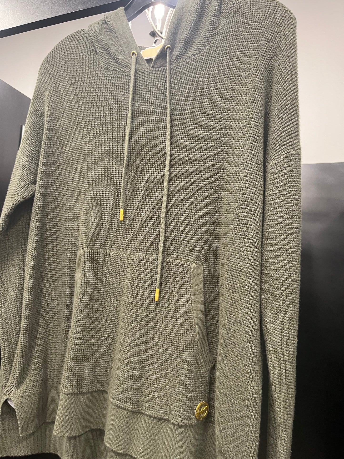 Sweatshirt Hoodie By Michael Kors In Green, Size: M