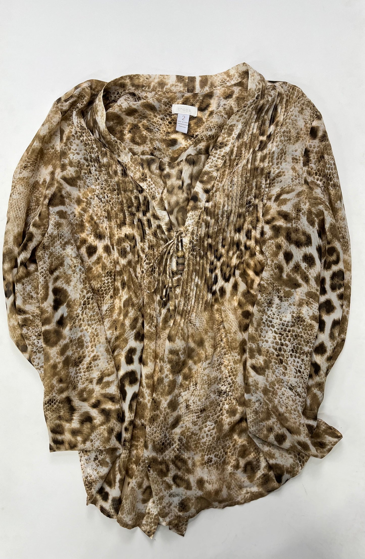 Blouse Long Sleeve By Chicos O  Size: L