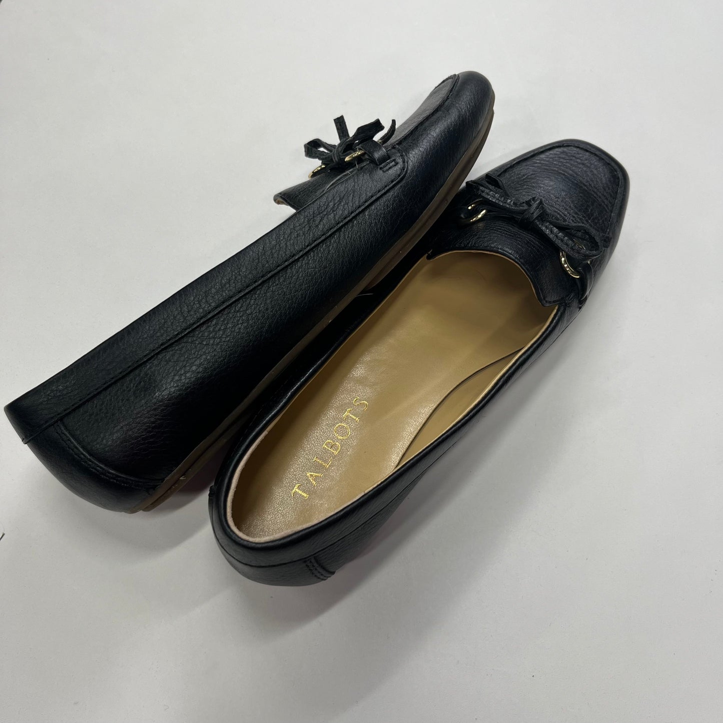 Black Shoes Flats Loafer Oxford Talbots, Size 7