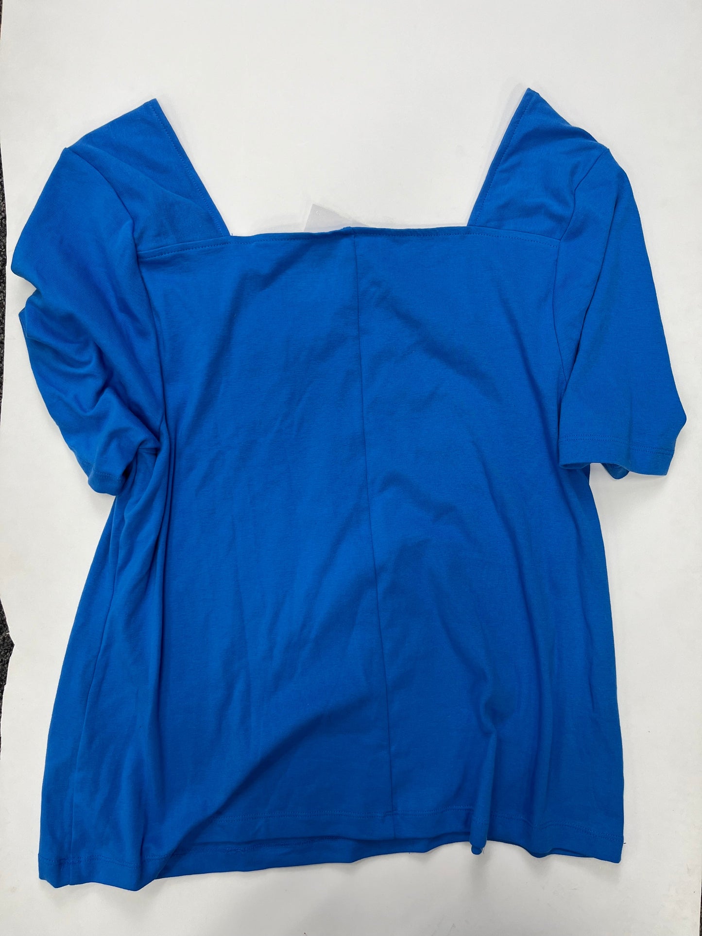 Blue Top Short Sleeve Lane Bryant O, Size 1x