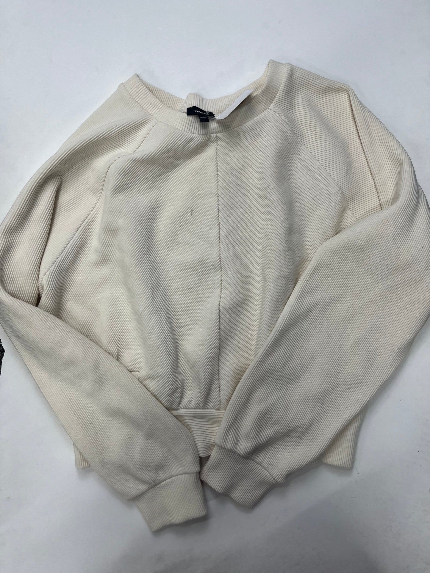 Cream Sweatshirt Crewneck Express, Size L