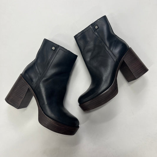 Black Boots Ankle Heels Lucky Brand, Size 6