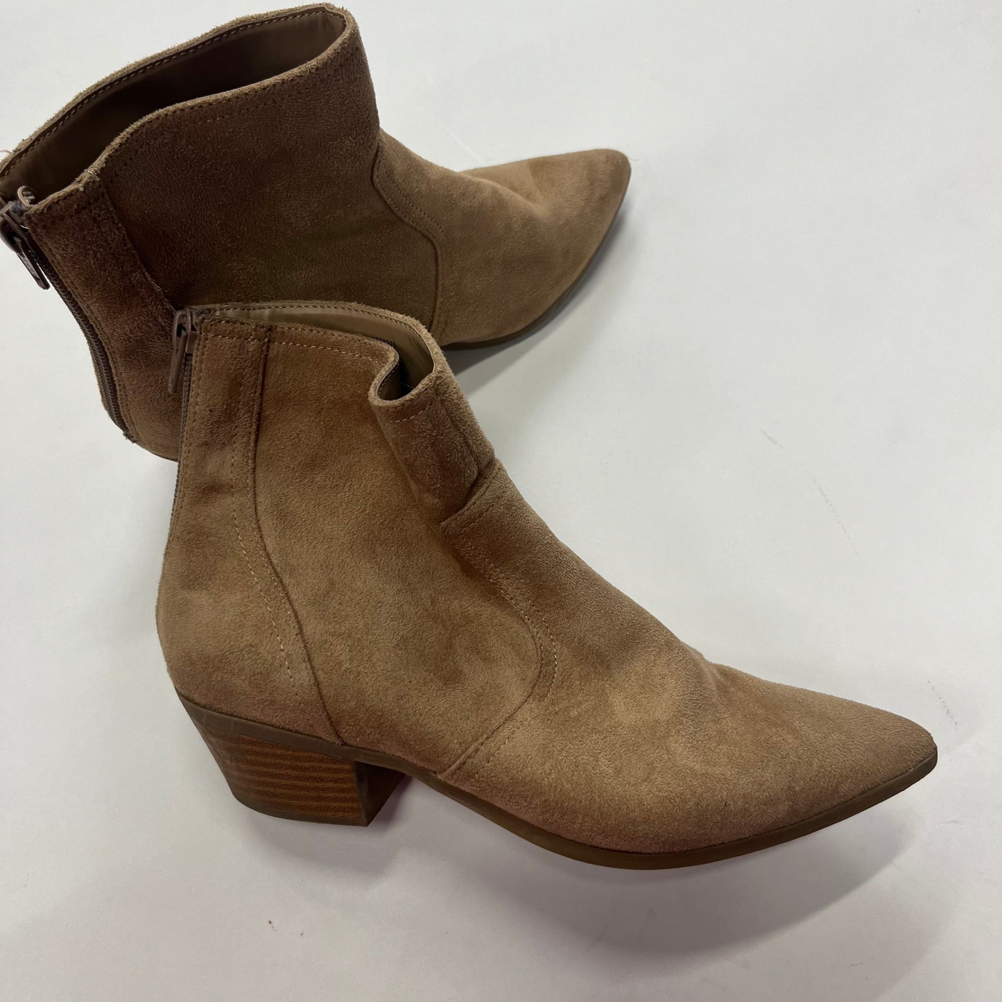 Tan Boots Ankle Heels Banana Republic O, Size 7.5