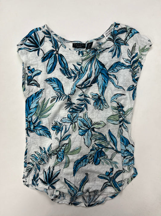 Floral Top Short Sleeve Tahari, Size M