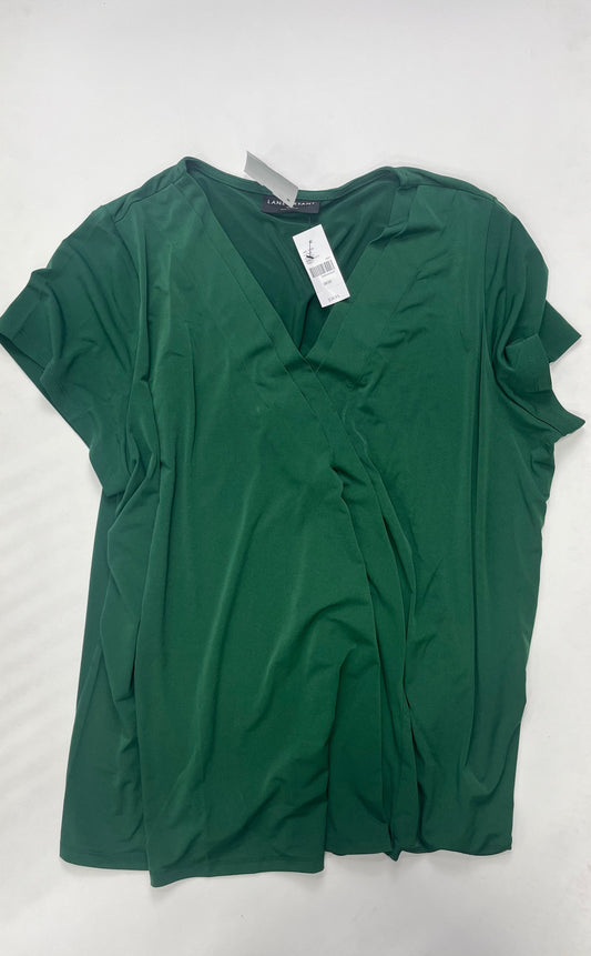 Green Blouse Short Sleeve Lane Bryant NWT, Size 1x