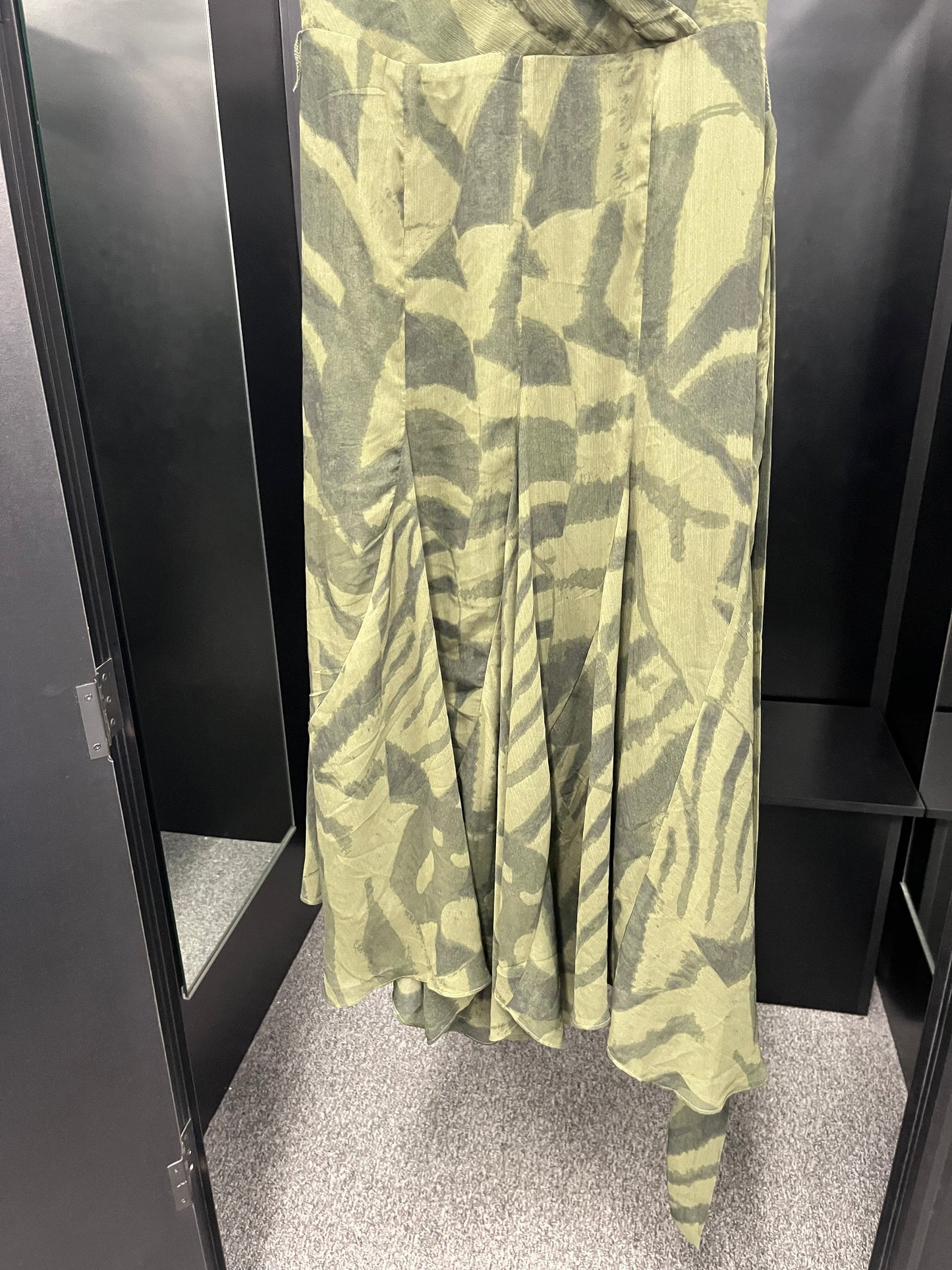 Camoflauge Dress Party Long Ralph Lauren Black Label, Size Xs