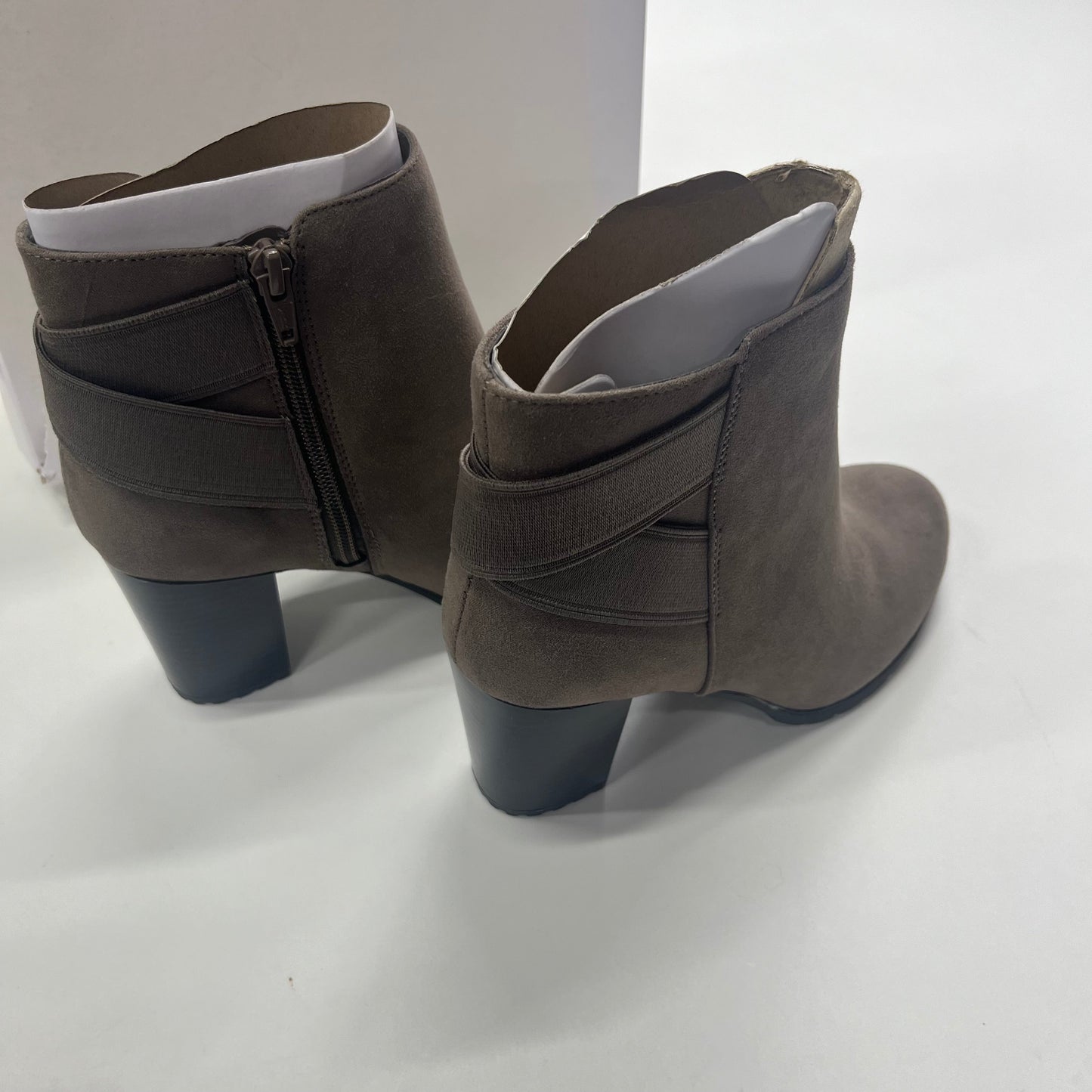 Taupe Boots Ankle Heels A New Day, Size 6.5