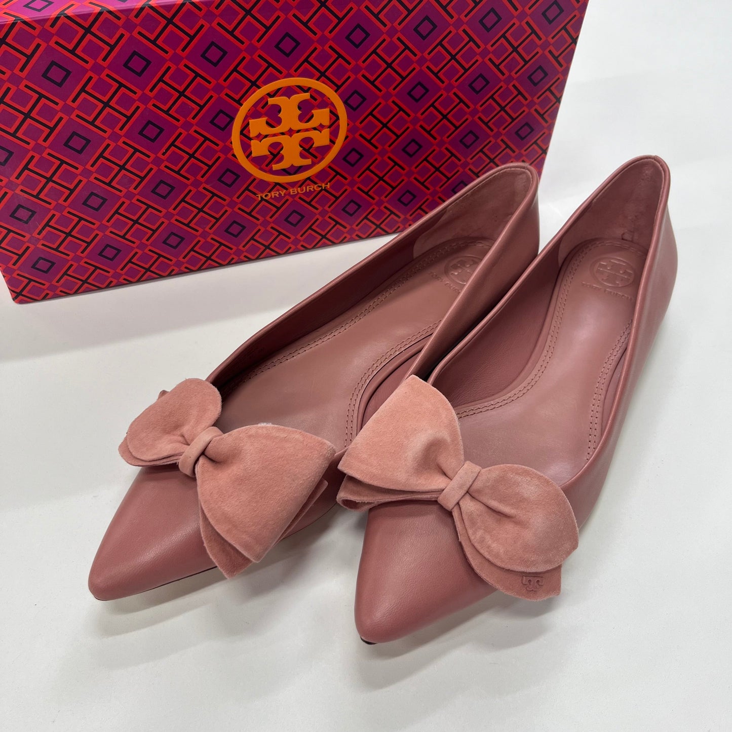 Pink Shoes Flats Ballet Tory Burch, Size 9