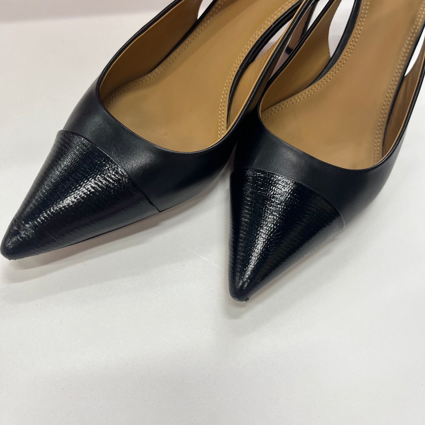 Black Shoes Heels D Orsay Tory Burch, Size 9