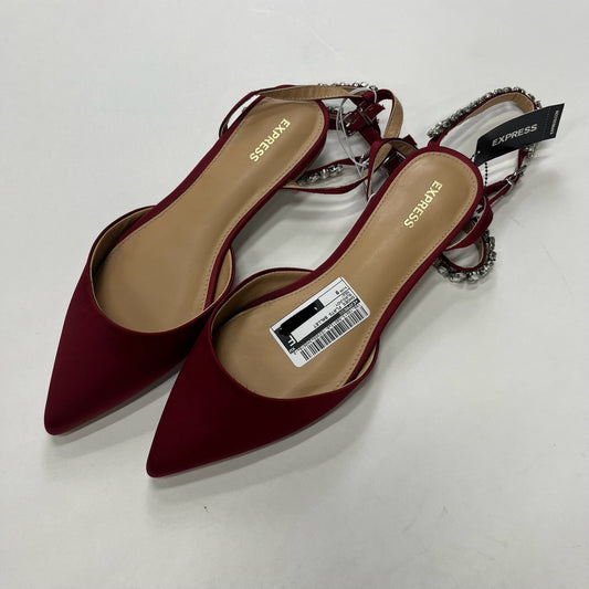 Burgundy Shoes Flats Ballet Express NWT, Size 9