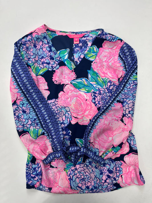 Multi-colored Blouse Long Sleeve Lilly Pulitzer, Size Xs