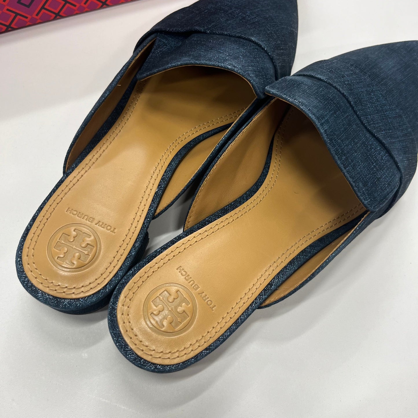 Blue Shoes Flats Ballet Tory Burch, Size 9