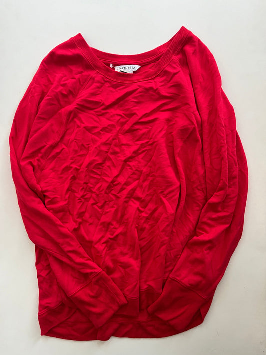 Athletic Sweatshirt Crewneck By Athleta In Red, Size: Xl