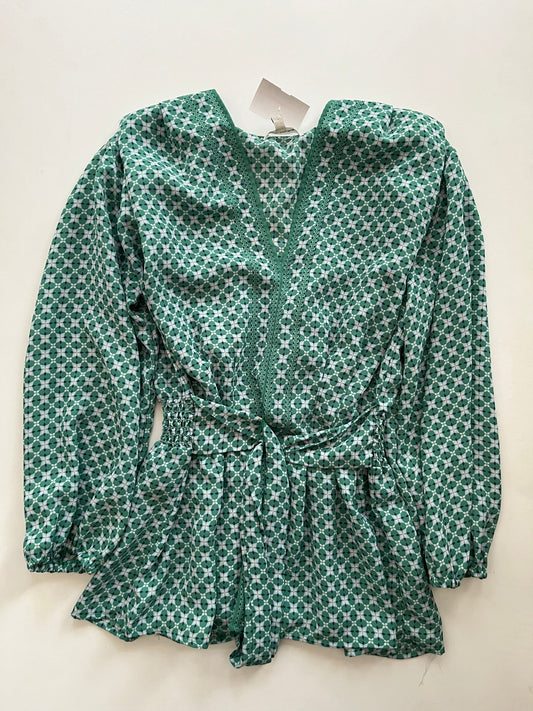 Blouse Long Sleeve By Max Studio In Green, Size: S