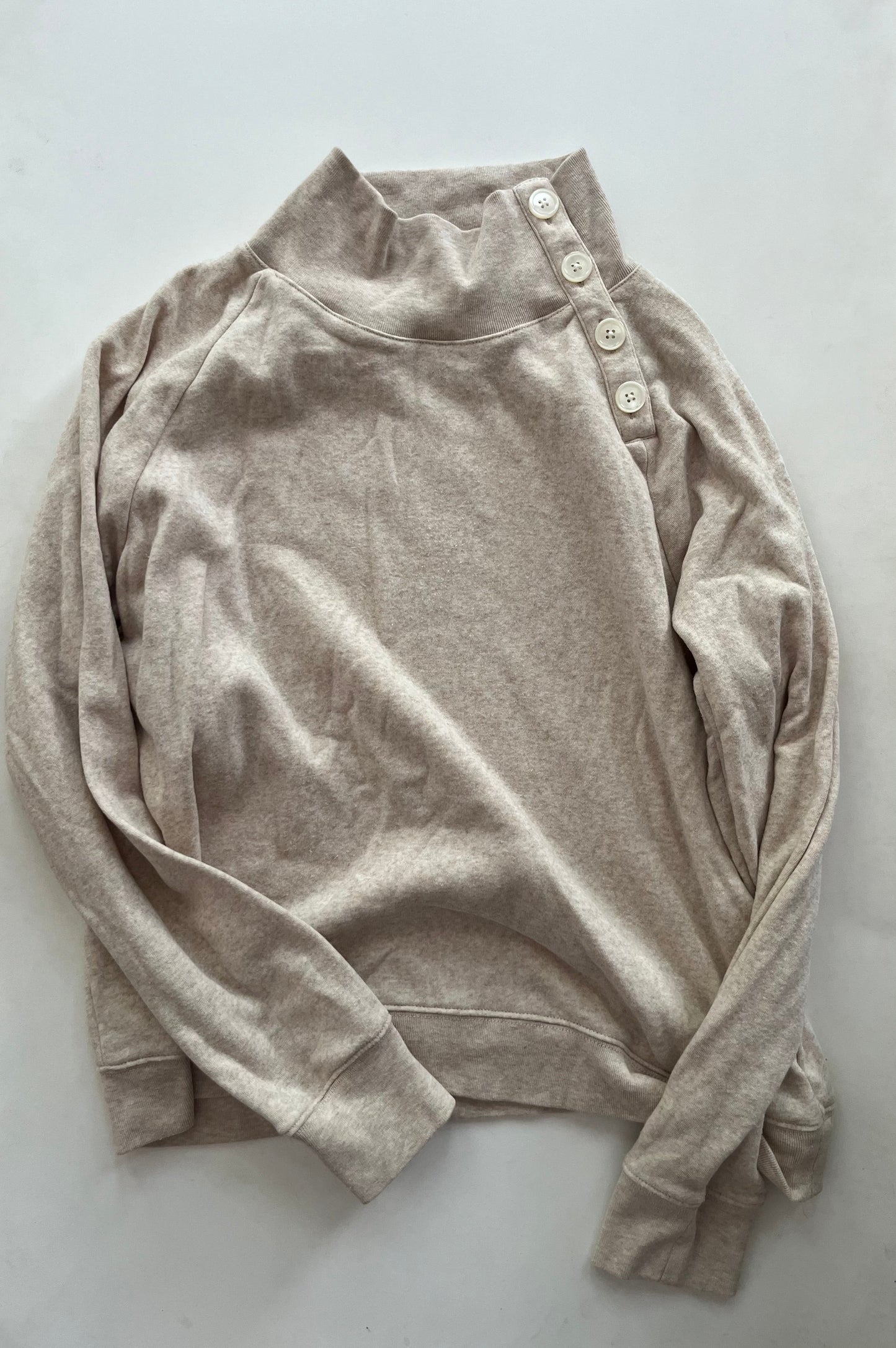 Top Long Sleeve By J Crew In Beige, Size: Xl