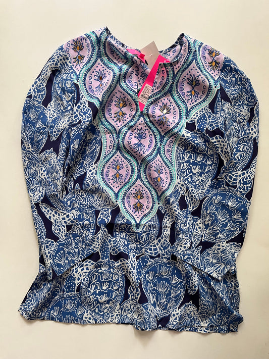 Blouse Long Sleeve By Lilly Pulitzer In Multi-colored, Size: Xxs