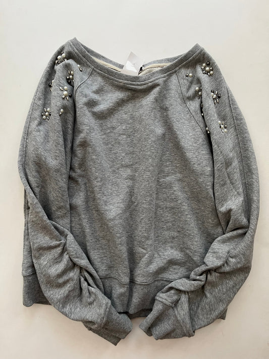 Sweatshirt Crewneck By Stella And Dot In Grey, Size: L