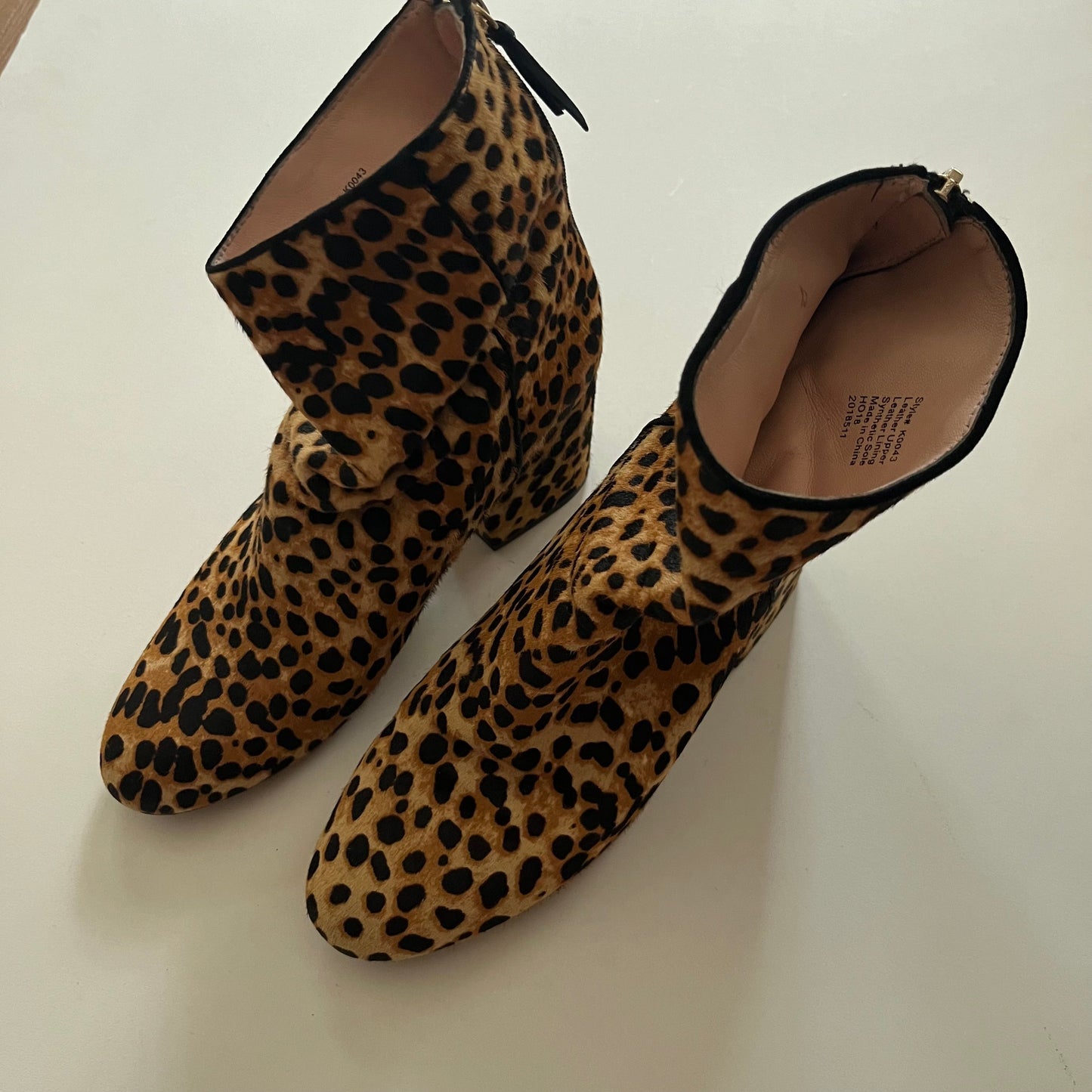 Boots Ankle Heels By J Crew In Animal Print, Size: 8