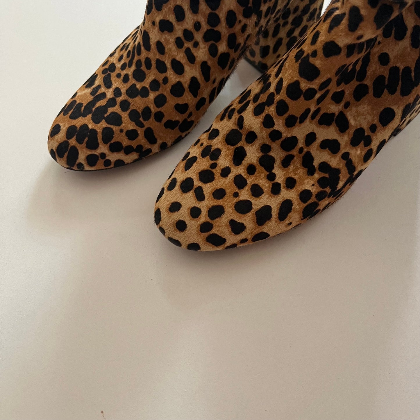 Boots Ankle Heels By J Crew In Animal Print, Size: 8