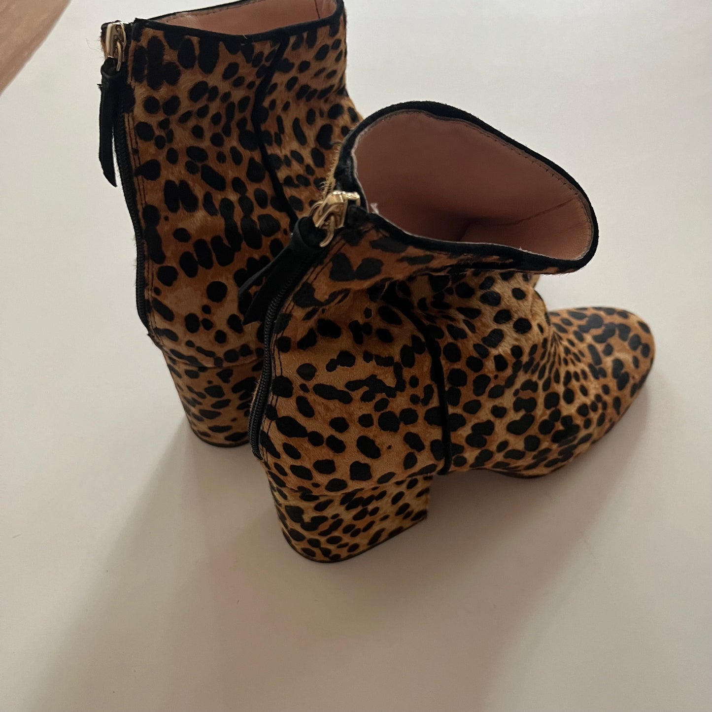 Boots Ankle Heels By J Crew In Animal Print, Size: 8