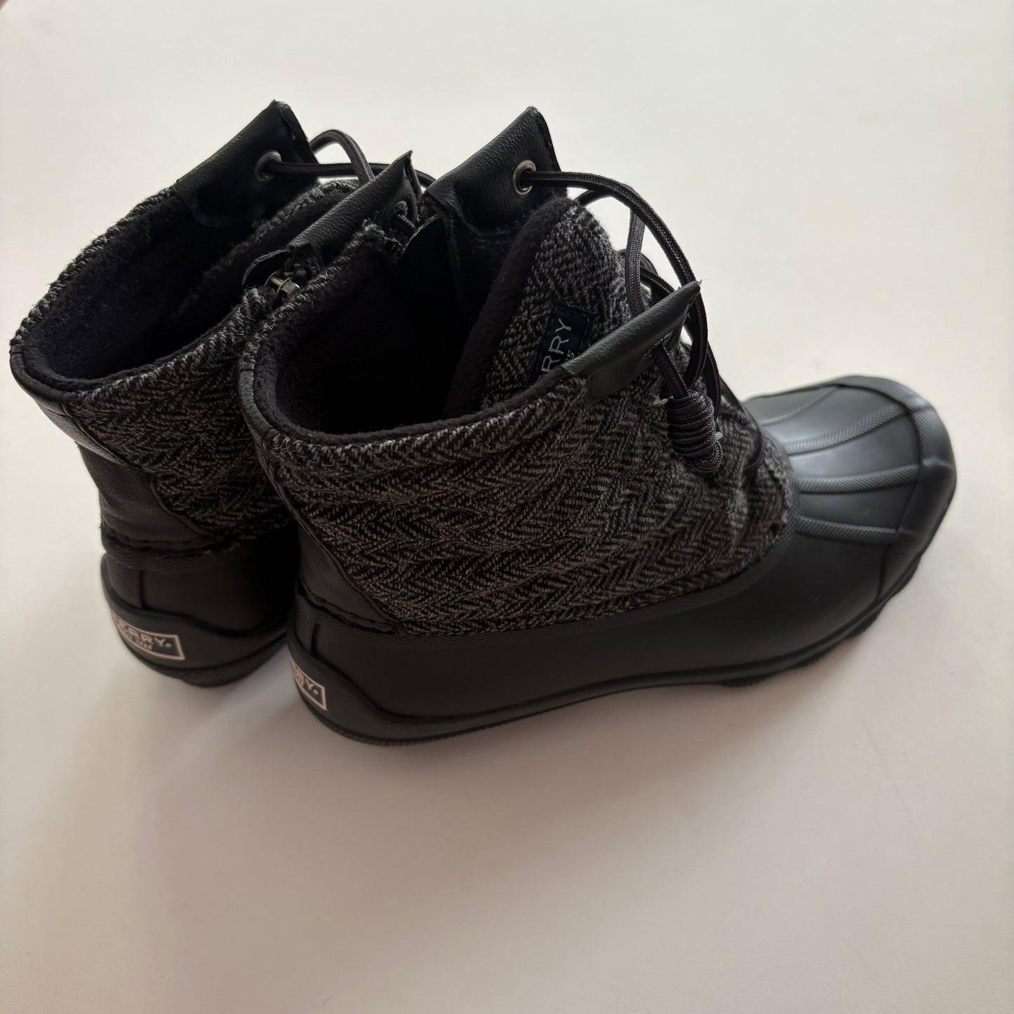 Boots Ankle Heels By Sperry In Black, Size: 6