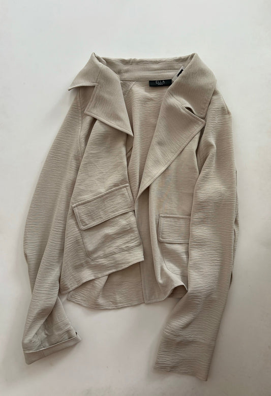 Blazer By Rafaella In Cream, Size: Xs