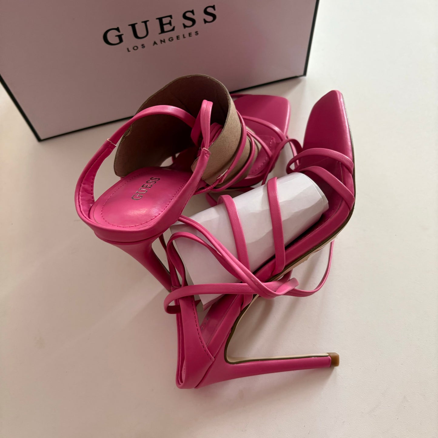 Shoes Heels Stiletto By Guess In Pink, Size: 7.5