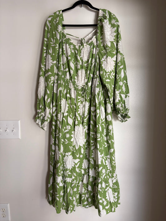 Dress Casual Maxi By Ava & Viv In Green, Size: 3x