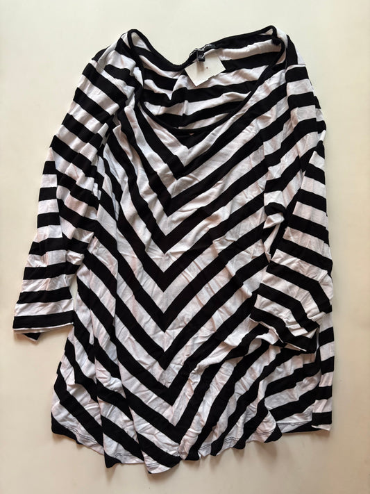 Top Long Sleeve By Cable And Gauge In Striped Pattern, Size: 2x